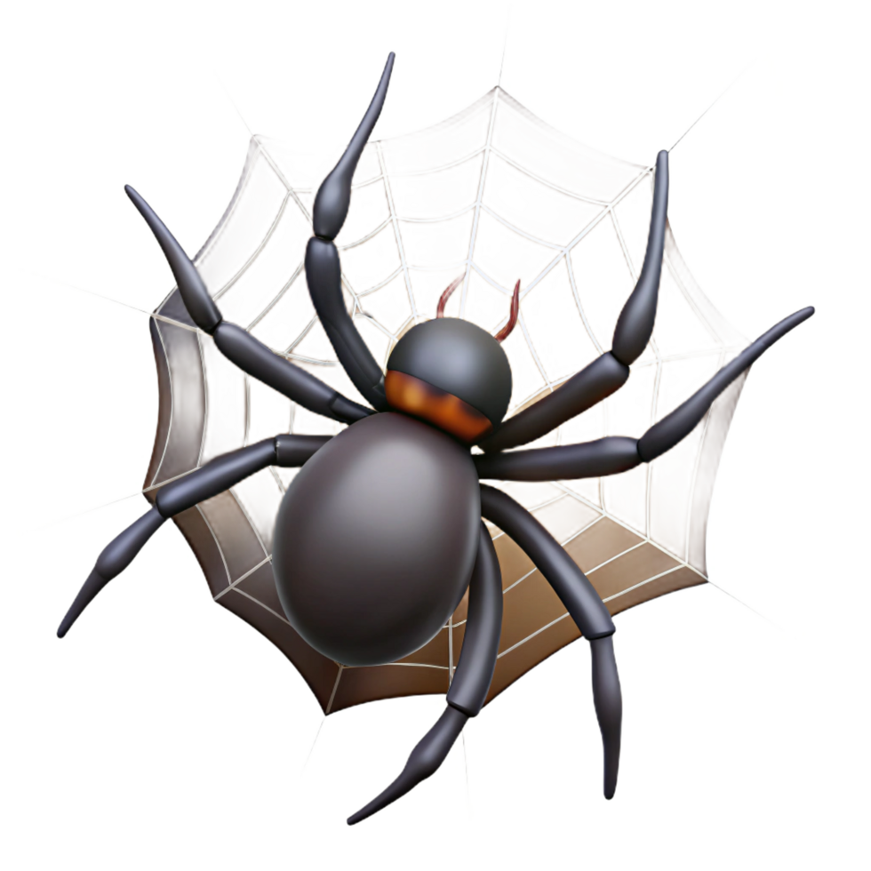 beautiful playful rustic A spider, spinning a web. NO BACKGROUND with Transparent Background. luxury png