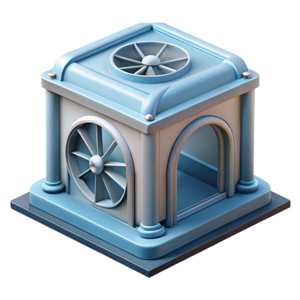 dynamic impressive CAD rendering of a fan vault NO BACKGROUND with Transparent Background. detailed png
