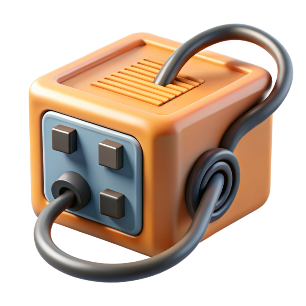 playful stunning A power supply unit, with cables attached. NO BACKGROUND with Transparent Background. precision png