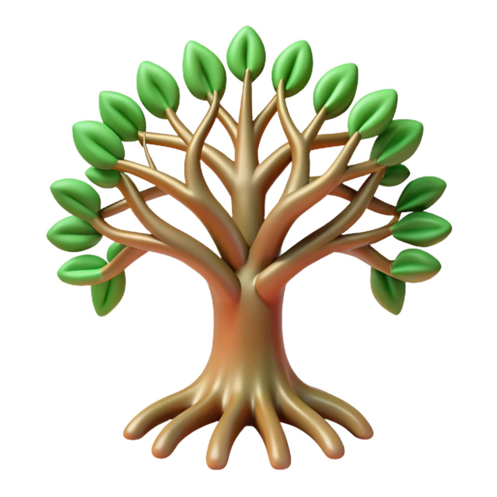 alluring dramatic futuristic A stylized tree of life with intricate branches and roots. NO BACKGROUND with Transparent Background. handcrafted png