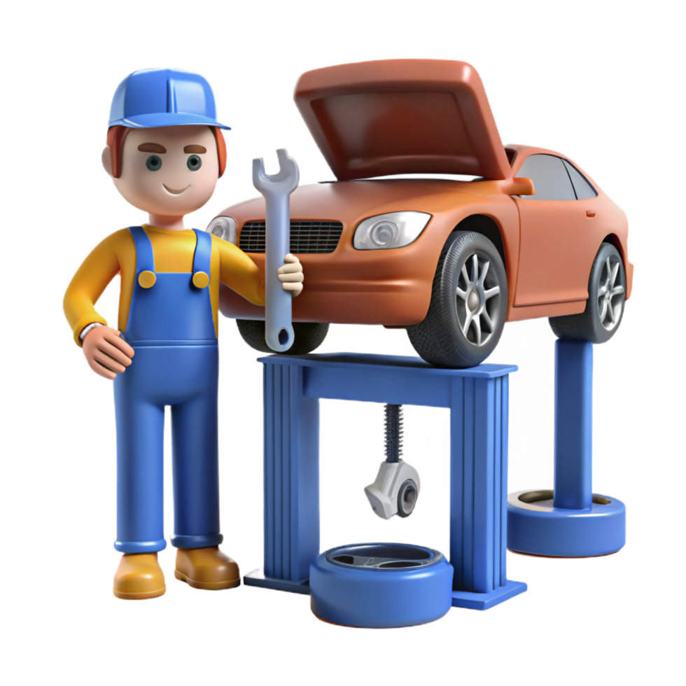 acclaimed coastal Mechanic working under car NO BACKGROUND with Transparent Background. elite png