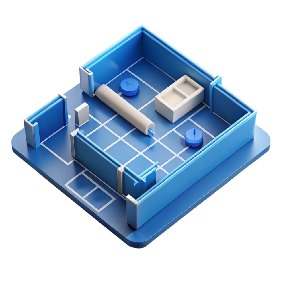 captivating minimalist Blueprint of a floor plan NO BACKGROUND with Transparent Background. original png