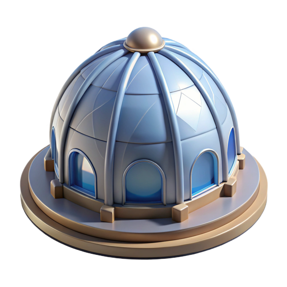 dramatic traditional Architectural model of a dome NO BACKGROUND with Transparent Background. high resolution png