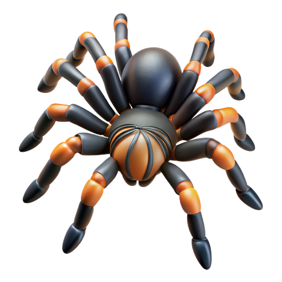 acclaimed creative A tarantula, eight legs spread. NO BACKGROUND with Transparent Background. elite png