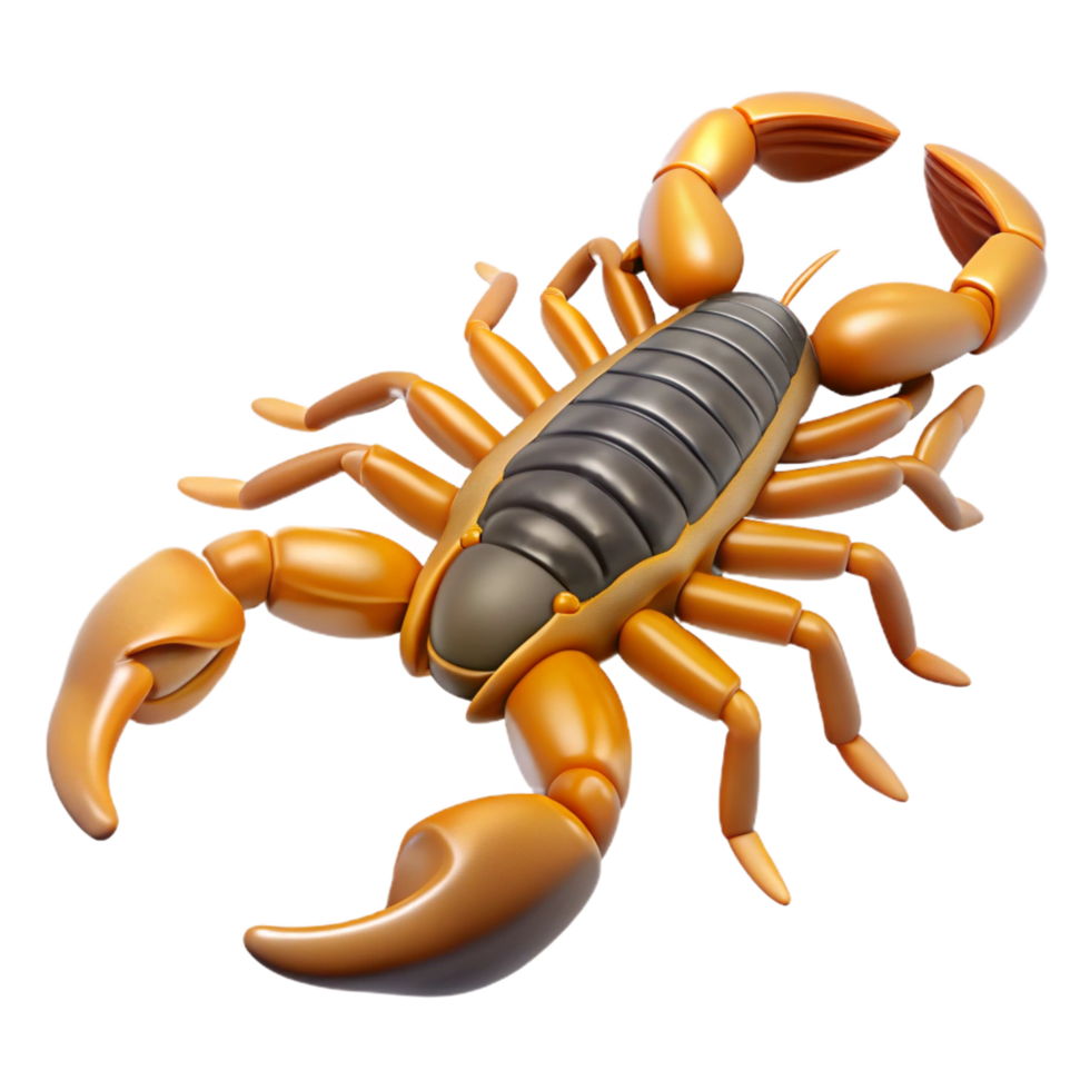 raro criativo uma escorpião, topo visualizar, não fundo com transparente fundo. precisão png