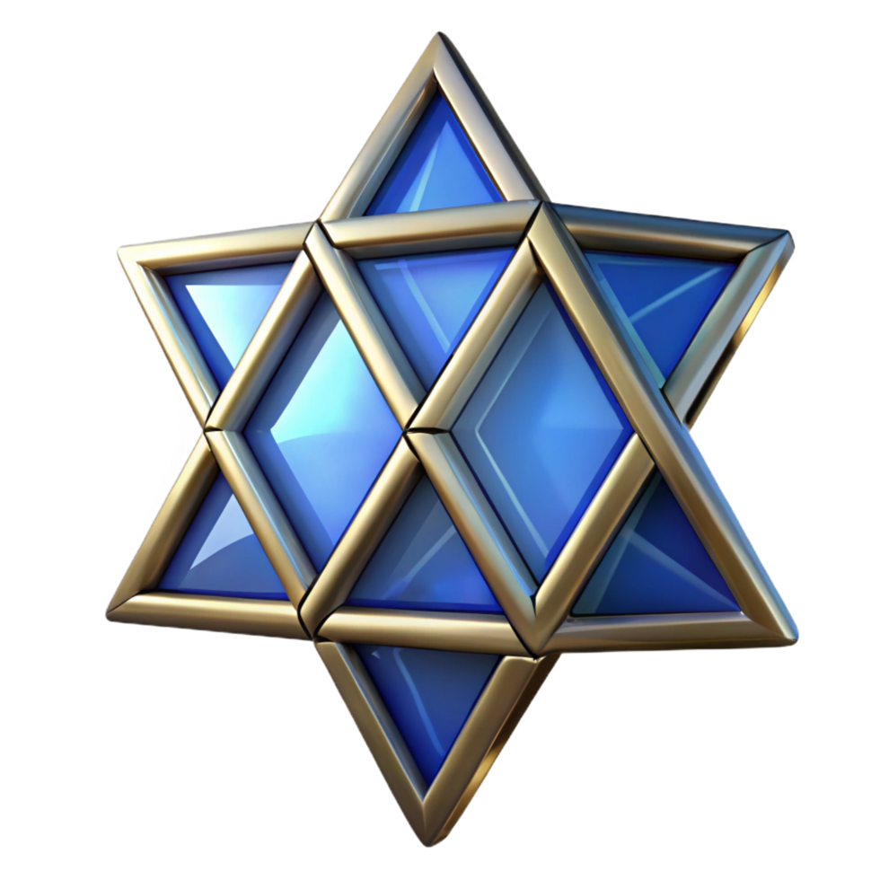 dramatic elegant Synagogue stained glass Star of David, NO BACKGROUND with Transparent Background. genuine png