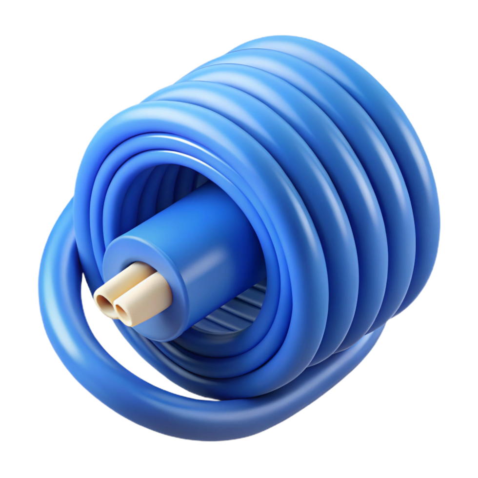 sumptuous reflective industrial A roll of ethernet cable, blue. NO BACKGROUND with Transparent Background. luxury png
