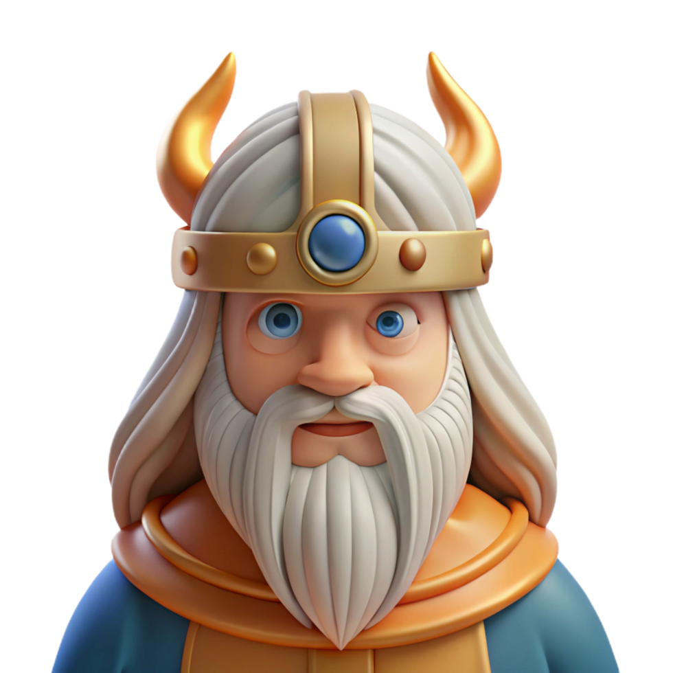 celebrated geometric Odin, Norse god of wisdom, one-eyed, NO BACKGROUND with Transparent Background. perfect clarity png