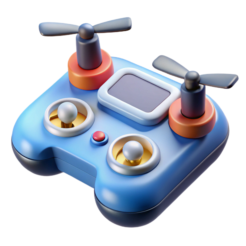 stunning artistic A drone remote control. NO BACKGROUND with Transparent Background. detailed png