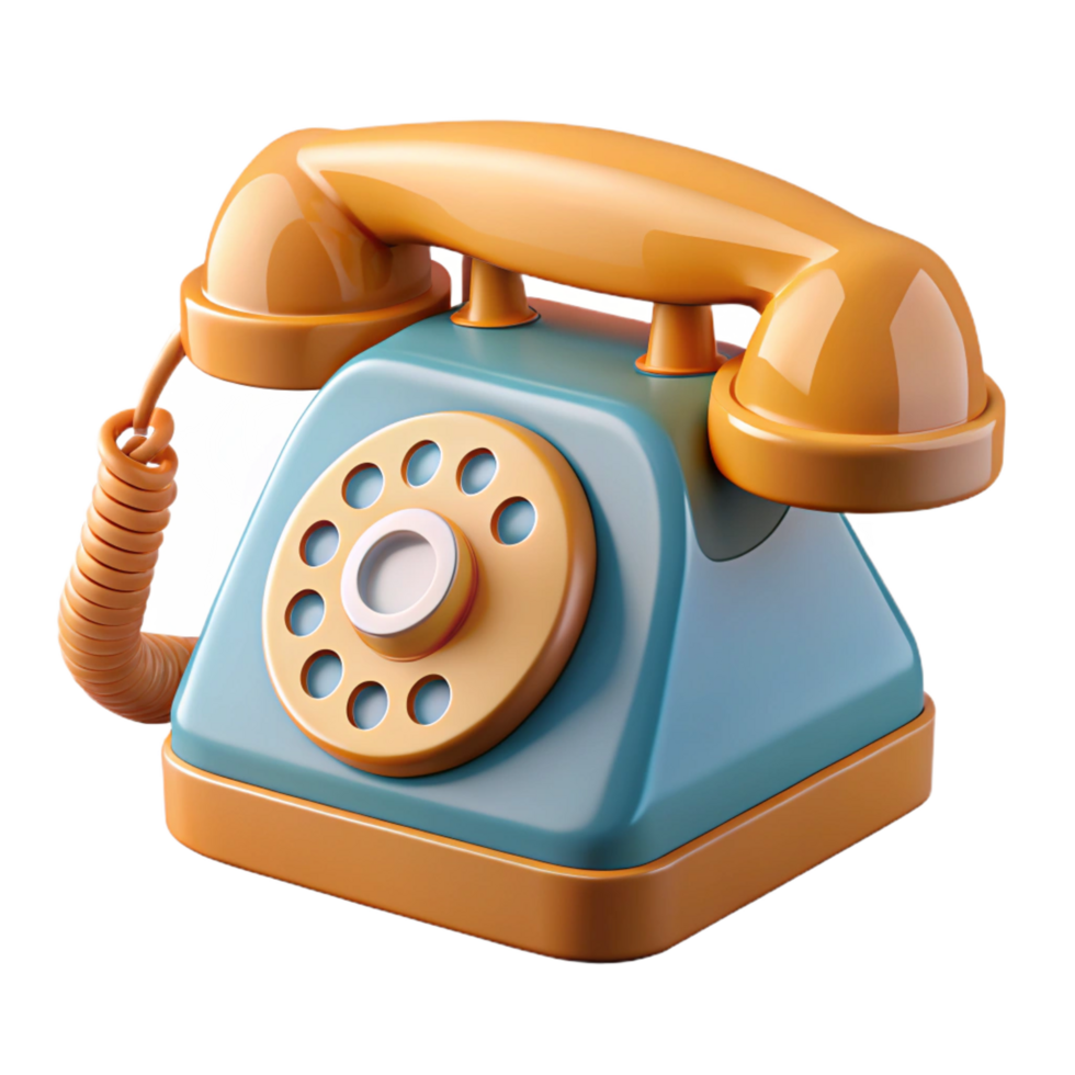 alluring sought-after A retro, vintage rotary telephone. NO BACKGROUND with Transparent Background. png