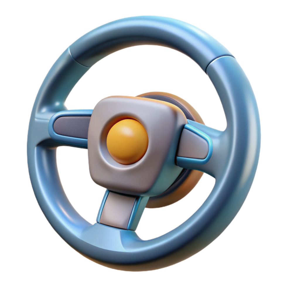 remarkable mid-century A self-driving car steering wheel. NO BACKGROUND with Transparent Background. luxury png
