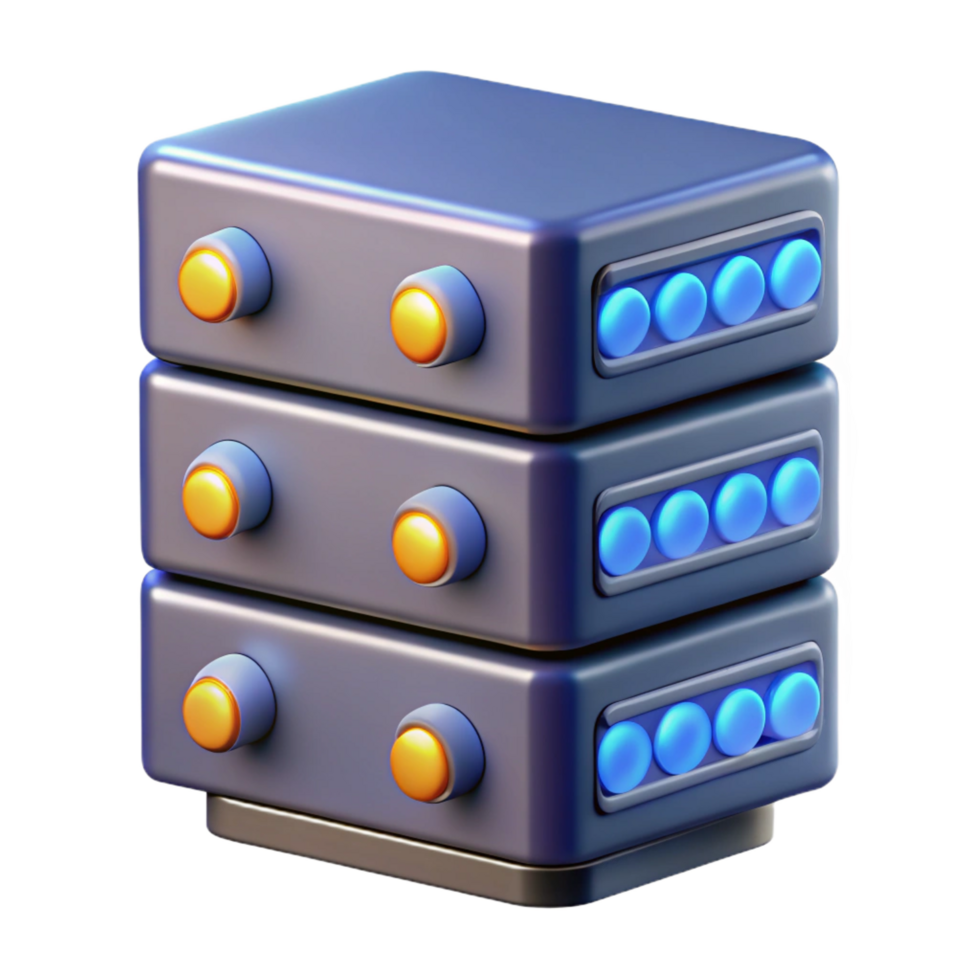 impressive signature Server rack with multiple blinking lights NO BACKGROUND with Transparent Background. png
