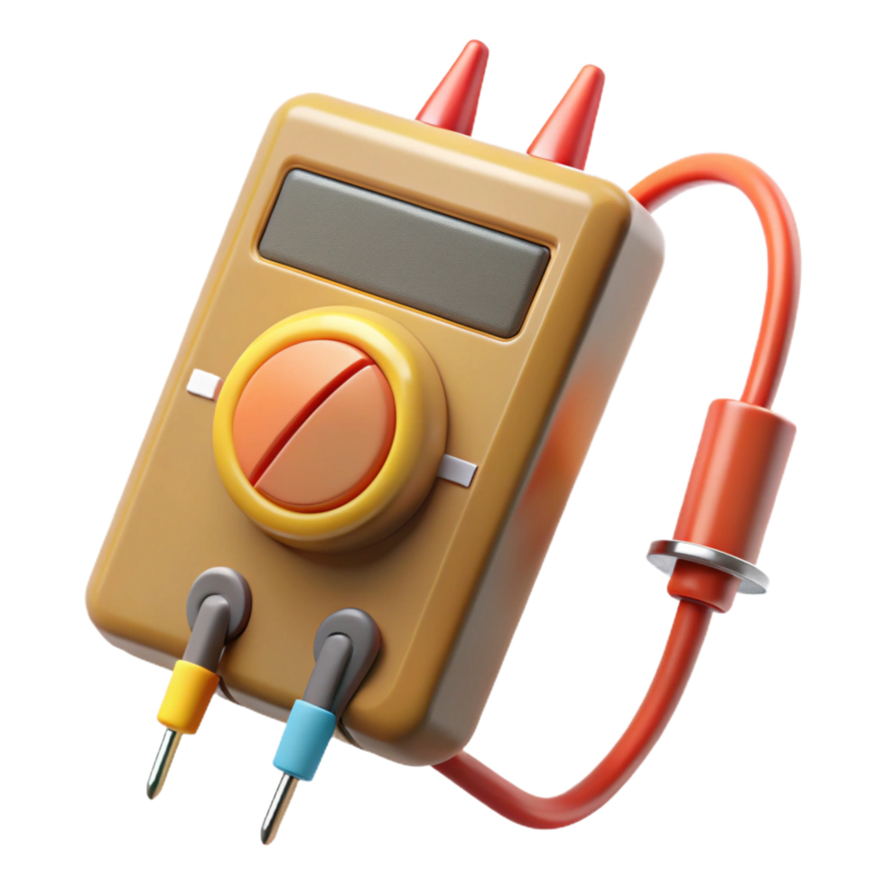 beautiful dramatic victorian A multimeter, with probes attached. NO BACKGROUND with Transparent Background. refined png