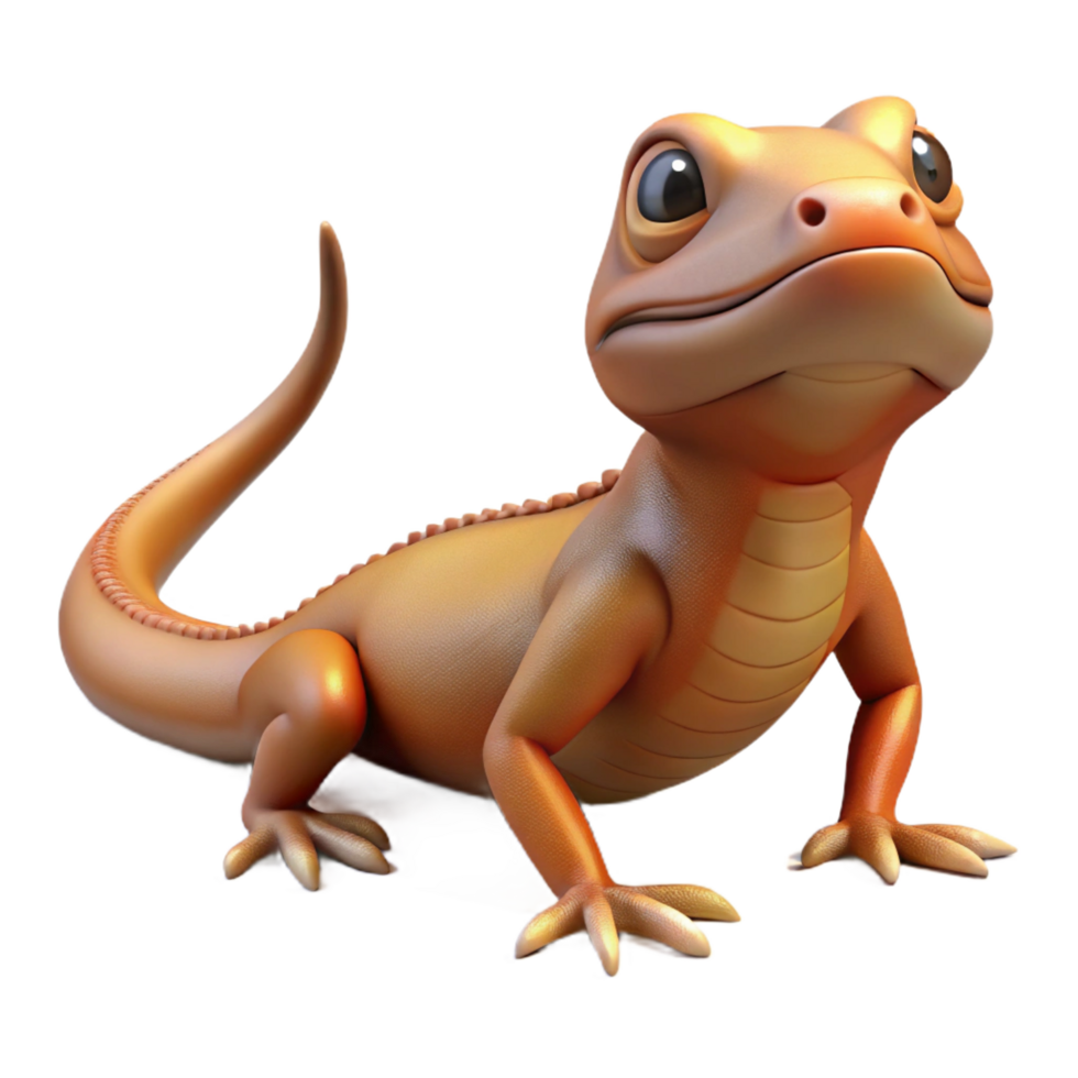 romantic fascinating A lizard, basking. NO BACKGROUND with Transparent Background. studio quality png