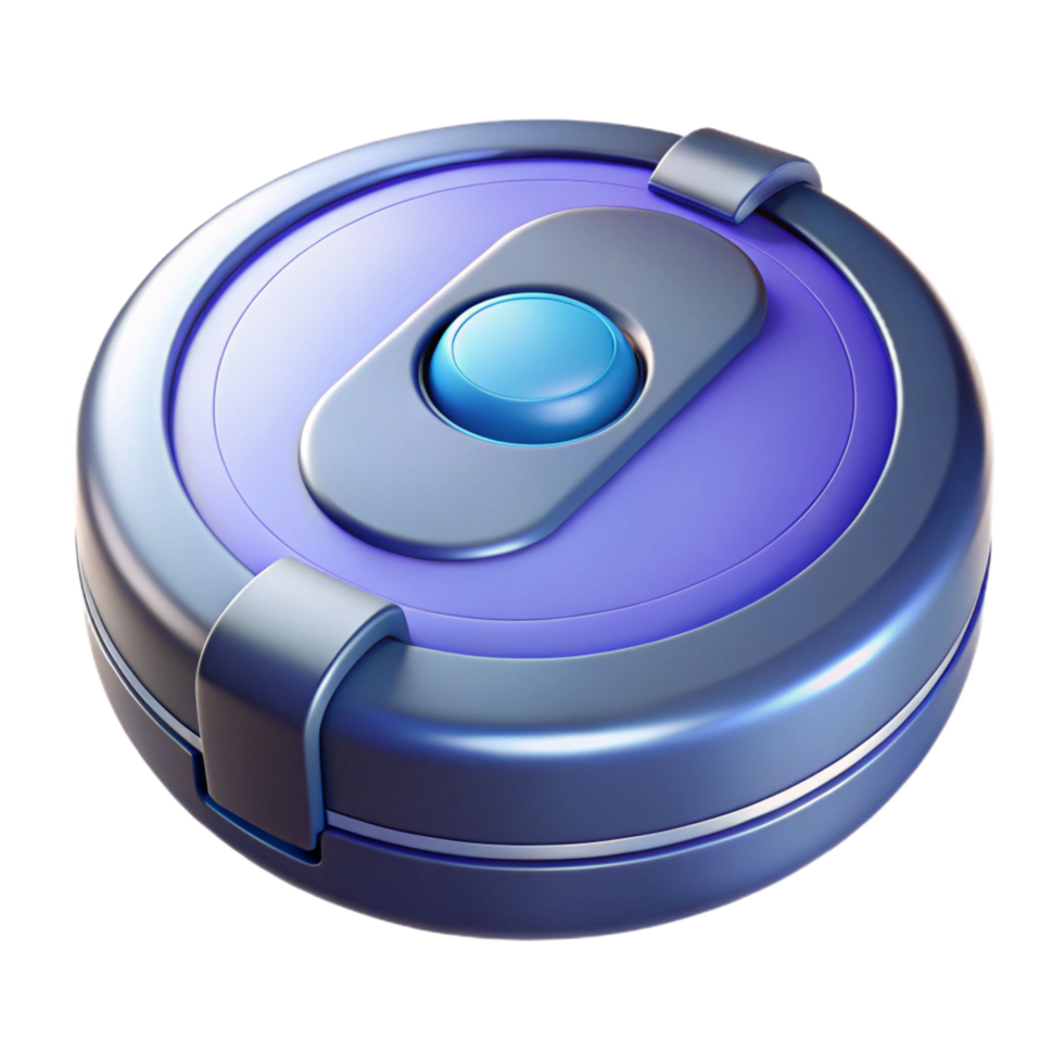 alluring memorable Robot vacuum cleaner, circular design NO BACKGROUND with Transparent Background. png