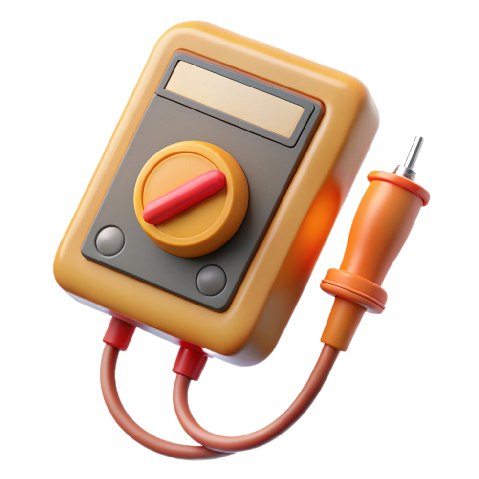 sought-after gothic A multimeter, with probes attached. NO BACKGROUND with Transparent Background. luxury png