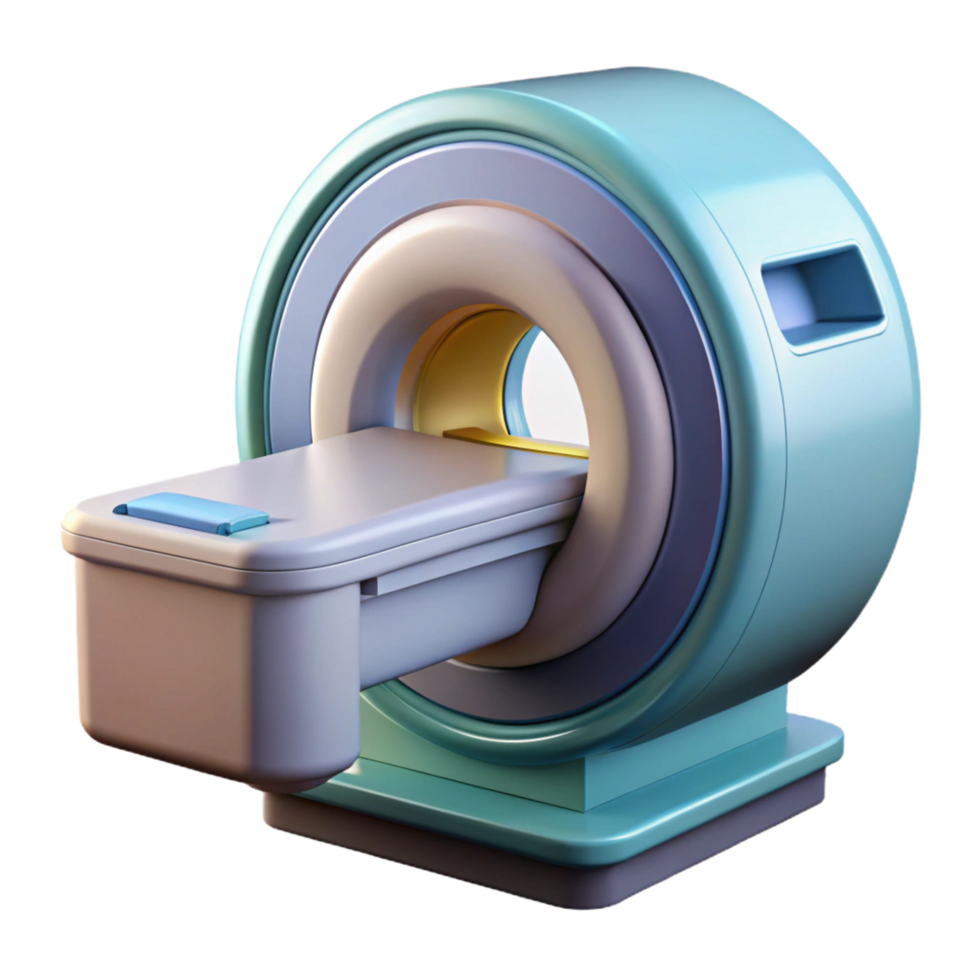 splendid rustic MRI machine scanner, open and empty NO BACKGROUND with Transparent Background. elite png