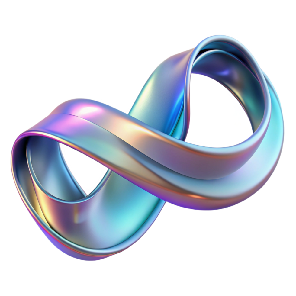 dramatic distinguished A flowing, abstract ribbon with holographic shimmer. NO BACKGROUND with Transparent Background. png