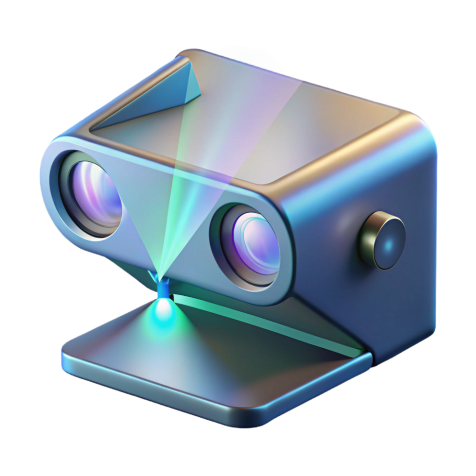 radiant dramatic artistic Hologram projector emitting a beam of light NO BACKGROUND with Transparent Background. original png