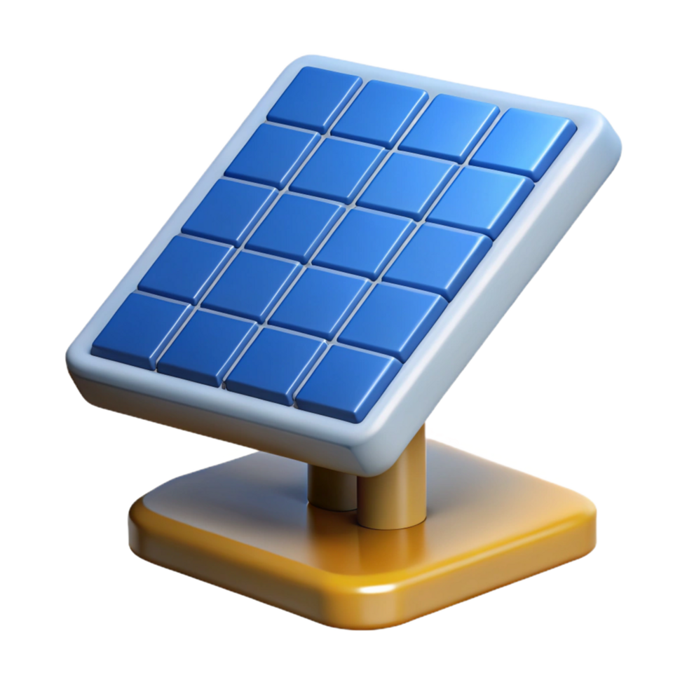 dramatic magnificent Solar panel, photovoltaic cells, NO BACKGROUND with Transparent Background. 4K png