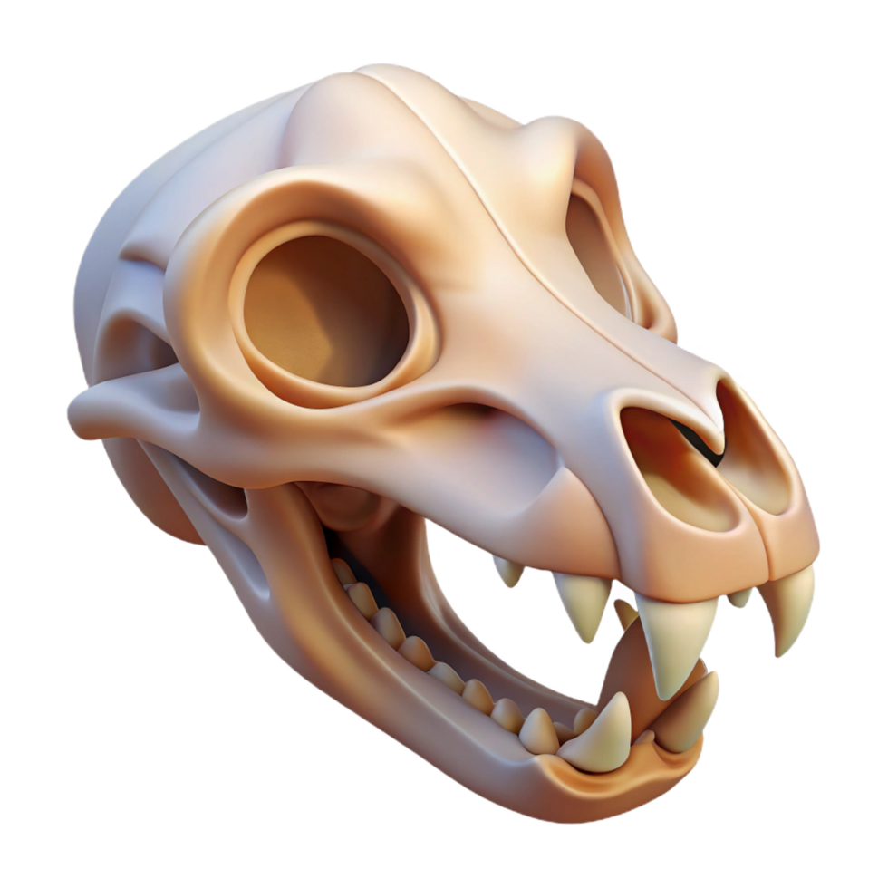 ethereal hypnotic Animal skull NO BACKGROUND with Transparent Background. artisan png
