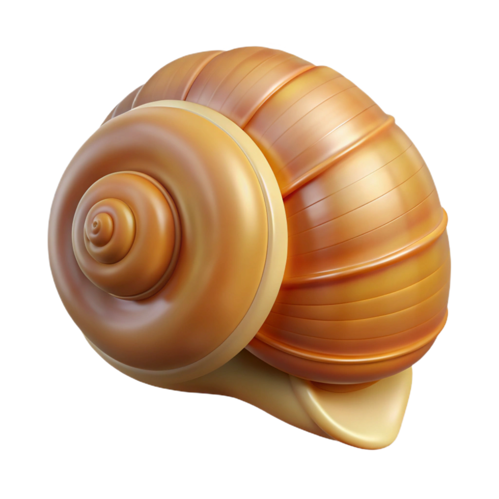 dramatic energetic vintage Snail shell NO BACKGROUND with Transparent Background. ultra HD png