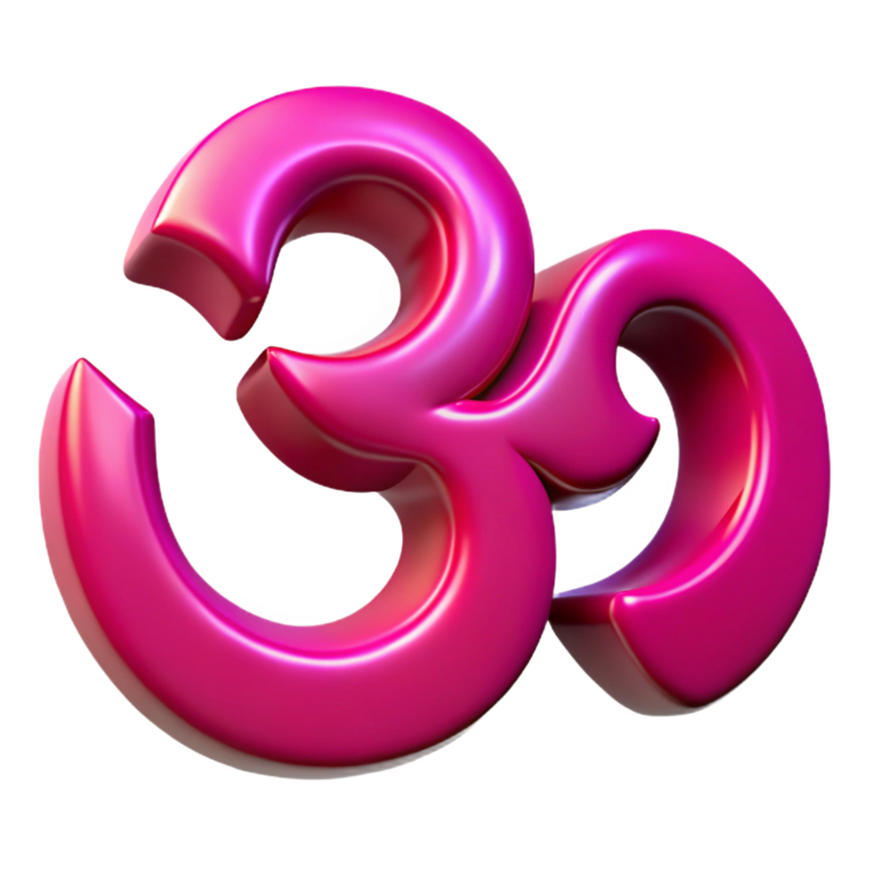 dazzling industrial Om symbol, Hindu sacred sound, NO BACKGROUND with Transparent Background. ultra HD png