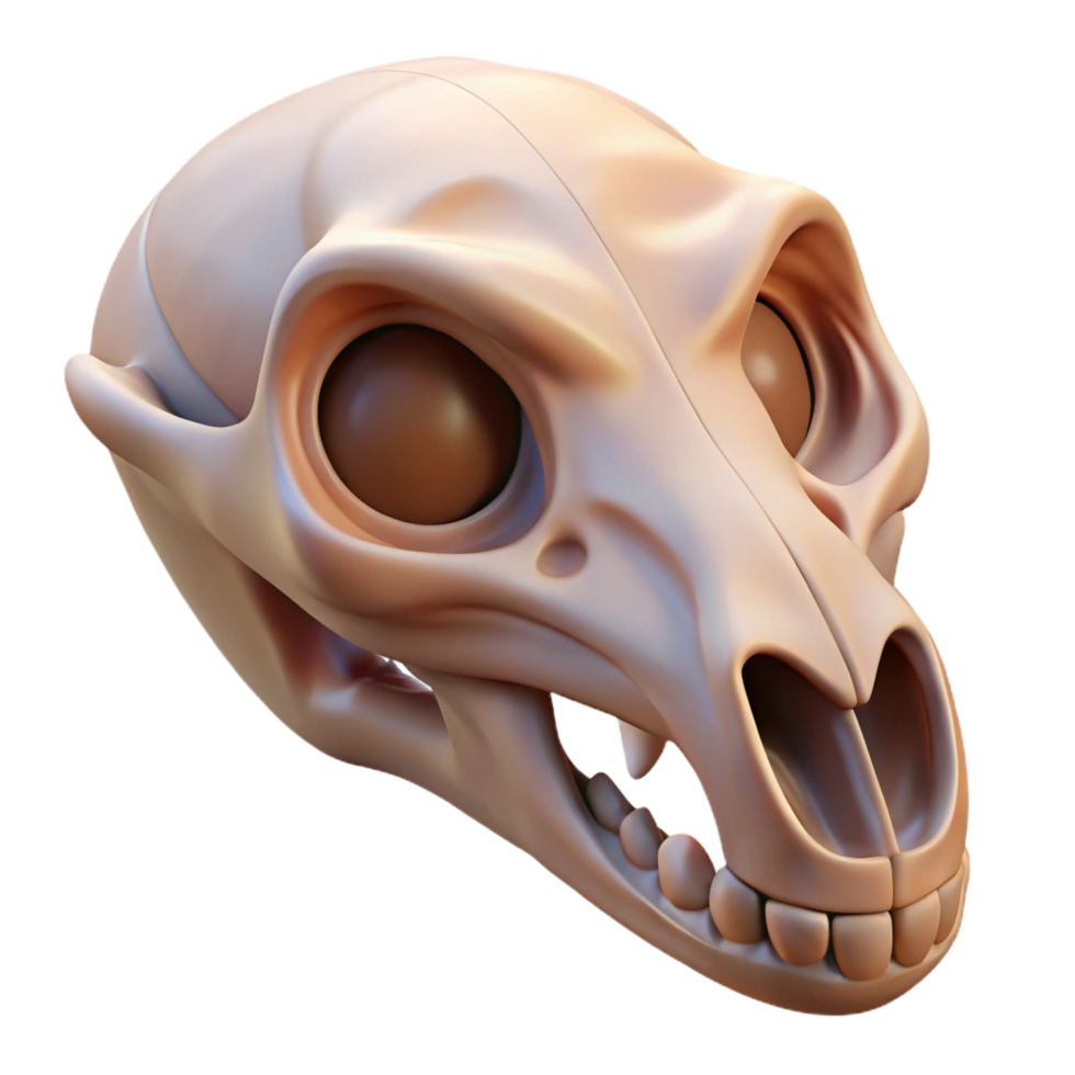splendid avant-garde Animal skull NO BACKGROUND with Transparent Background. fine detail png