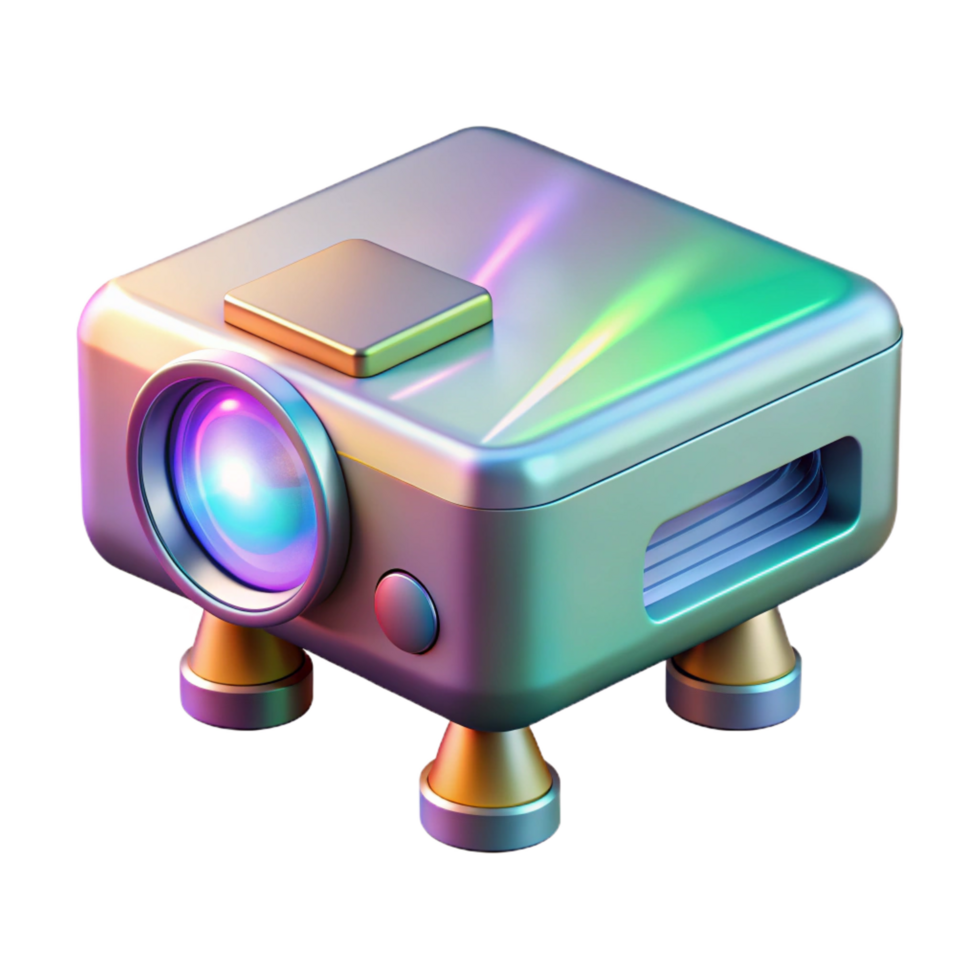 gorgeous dreamy coastal A holographic projector. NO BACKGROUND with Transparent Background. luxury png