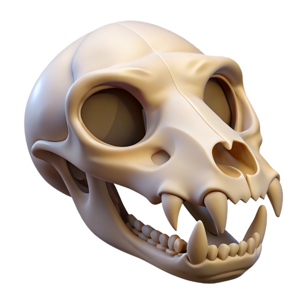 celebrated abstract Animal skull generic NO BACKGROUND with Transparent Background. studio quality png