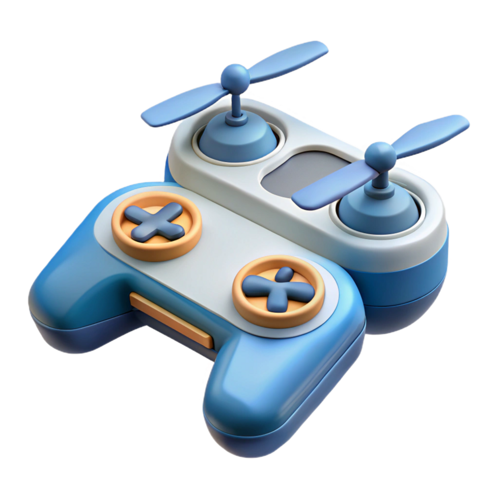 enchanting romantic artistic A drone remote control. NO BACKGROUND with Transparent Background. detailed png