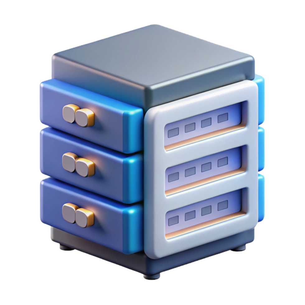 striking tranquil surreal A server rack unit. NO BACKGROUND with Transparent Background. handcrafted png