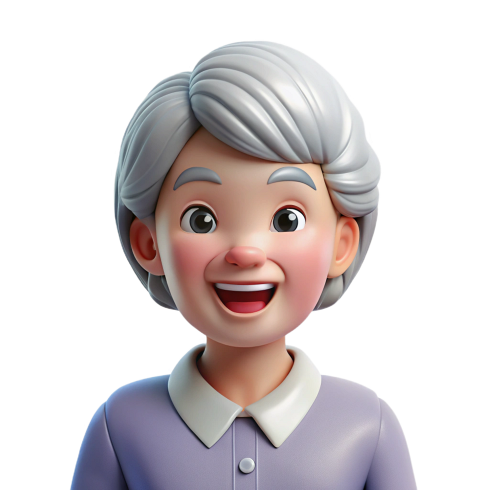elegant geometric Senior woman smiling NO BACKGROUND with Transparent Background. elite png