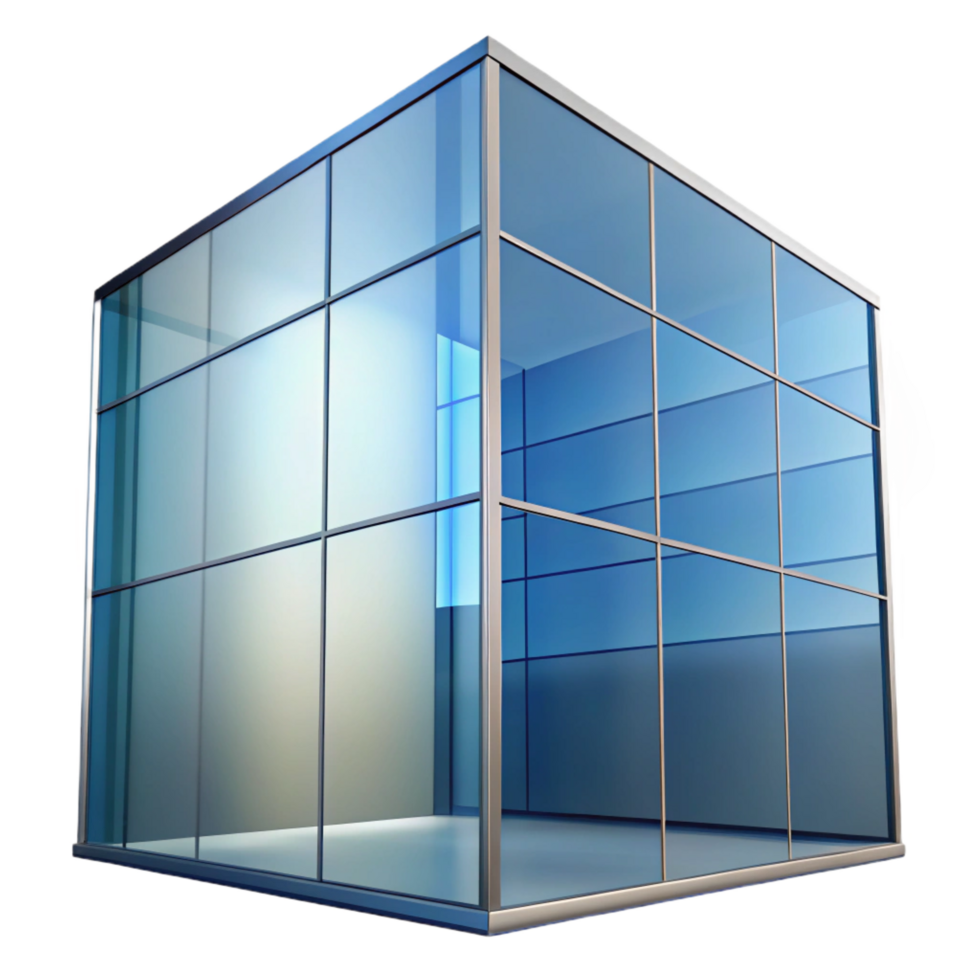 breathtaking coveted Glass facade panel reflection, NO BACKGROUND with Transparent Background. png