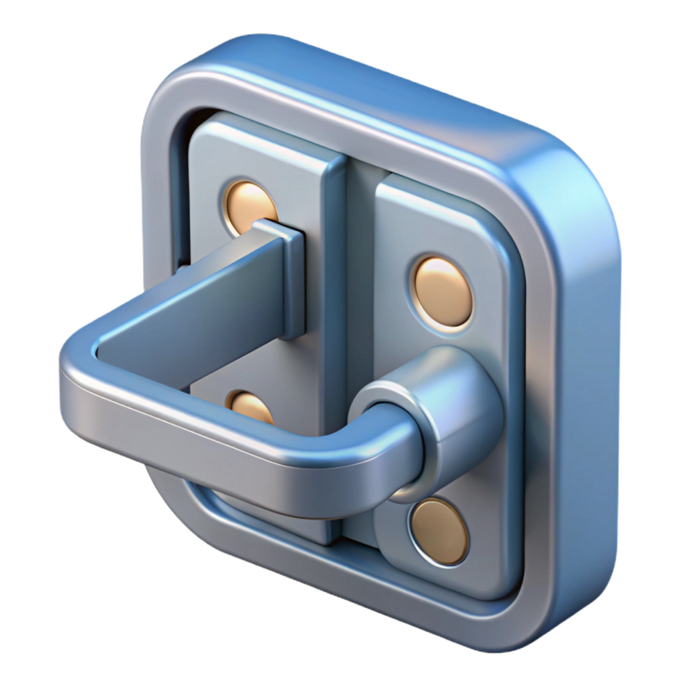 beautiful geometric Window latch detail, NO BACKGROUND with Transparent Background. original png