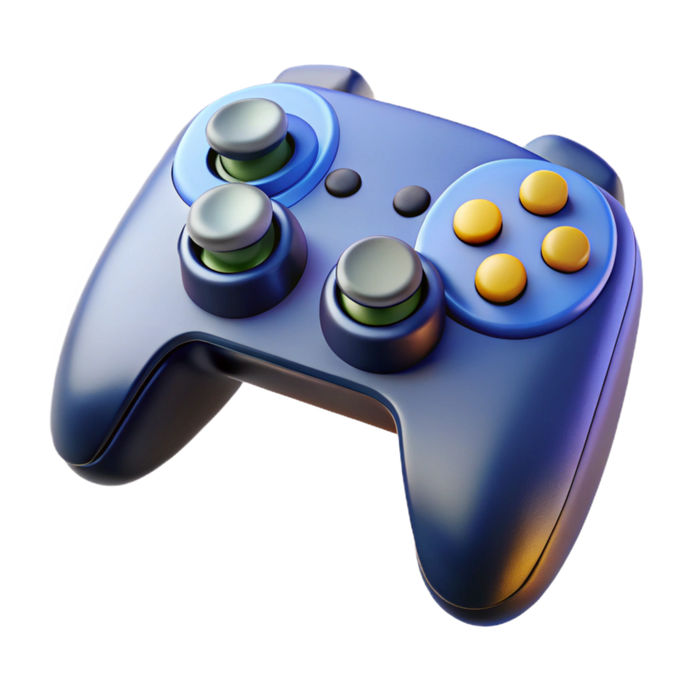 captivating coastal Gaming controller with analog sticks and buttons, NO BACKGROUND with Transparent Background. gallery standard png