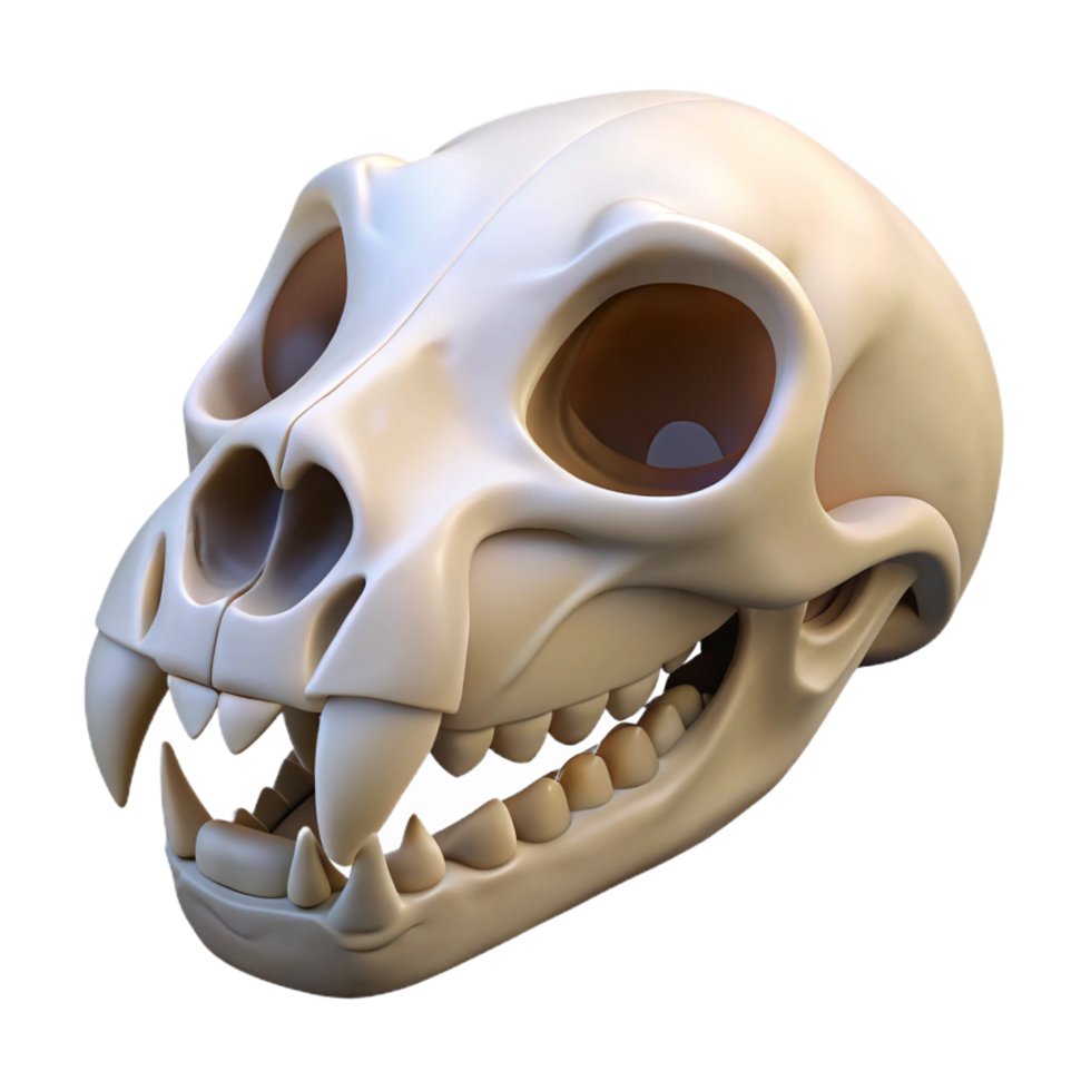 serene calm urban Animal skull generic NO BACKGROUND with Transparent Background. professional png