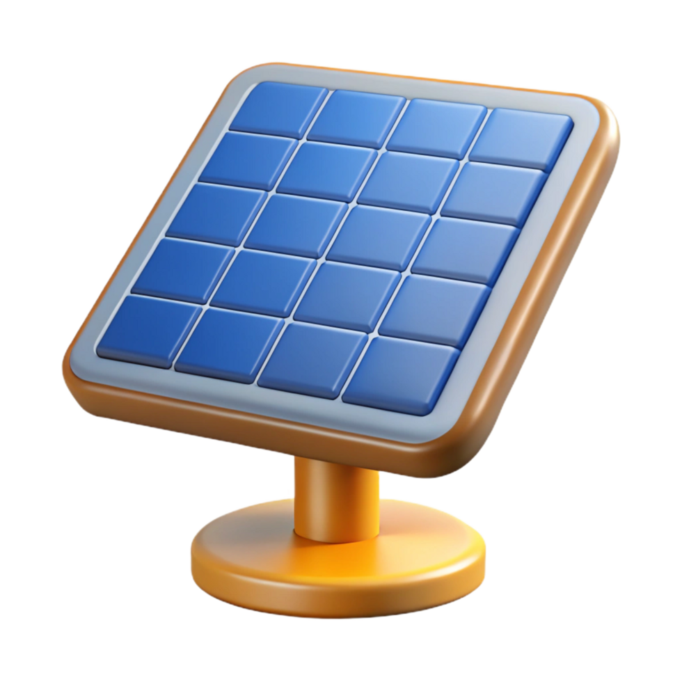 dazzling notable Solar panel absorbing sunlight, NO BACKGROUND with Transparent Background. png