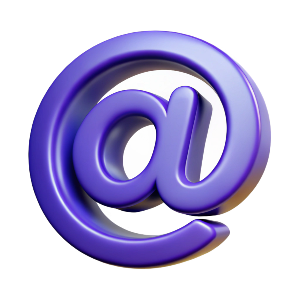 mysterious glorious A stylized at symbol . NO BACKGROUND with Transparent Background. precision png