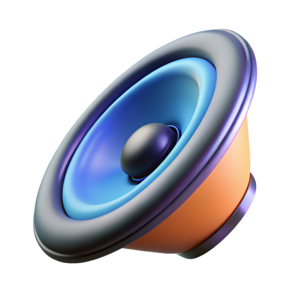 fascinating mysterious artistic A levitating speaker. NO BACKGROUND with Transparent Background. professional png