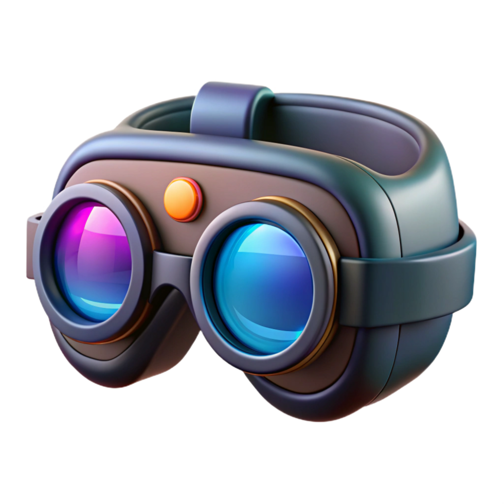 alluring baroque Cyberpunk goggles with HUD display NO BACKGROUND with Transparent Background. top-tier png