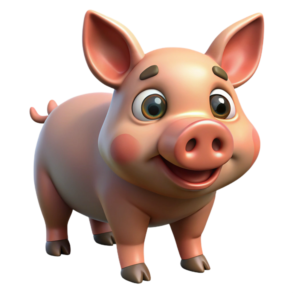 coveted geometric A grunting pig, NO BACKGROUND with Transparent Background. premium png