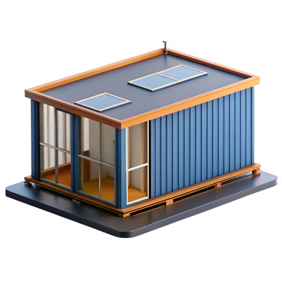 calm extraordinary Prefabricated building module, modular construction, NO BACKGROUND with Transparent Background. handcrafted png