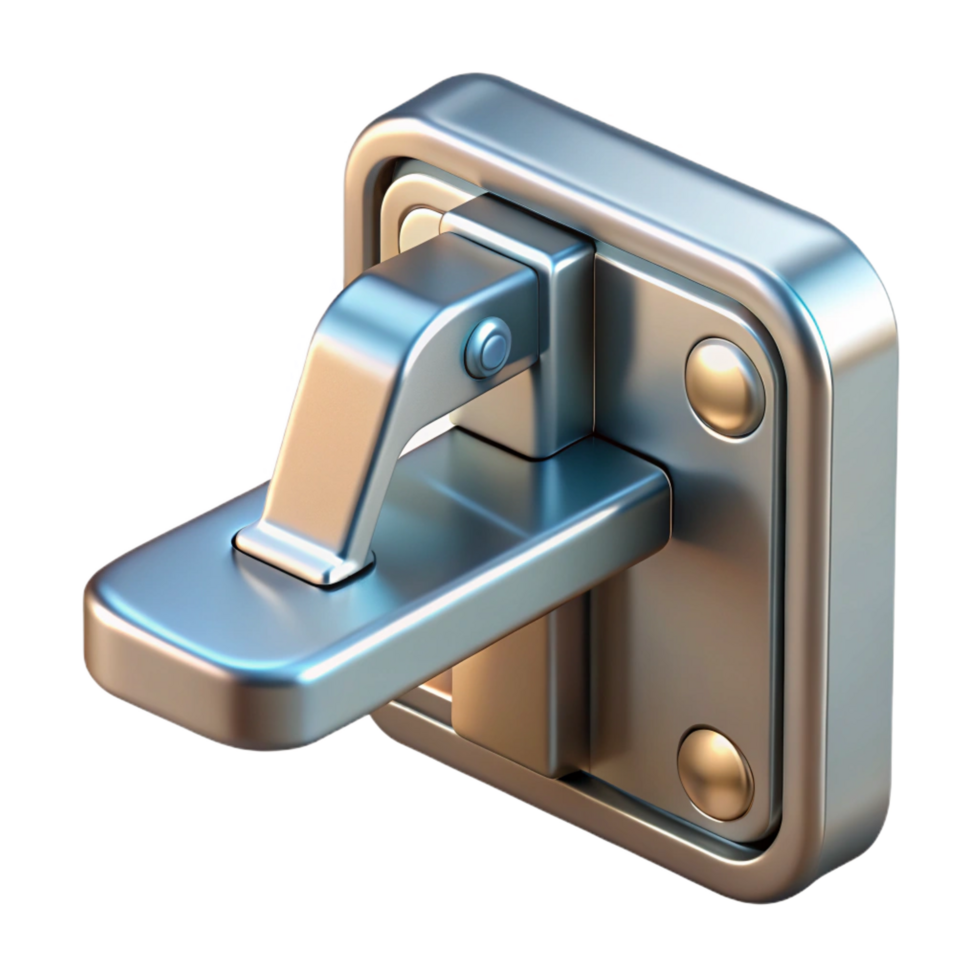 gorgeous unforgettable Window latch, metal mechanism, NO BACKGROUND with Transparent Background. png