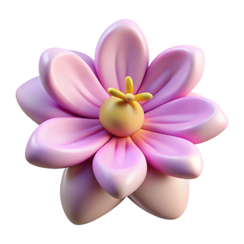 signature futuristic Close-up of a flower stamen NO BACKGROUND with Transparent Background. masterfully captured png