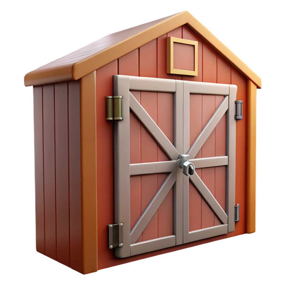 calm stunning Barn door, sliding mechanism, NO BACKGROUND with Transparent Background. high resolution png