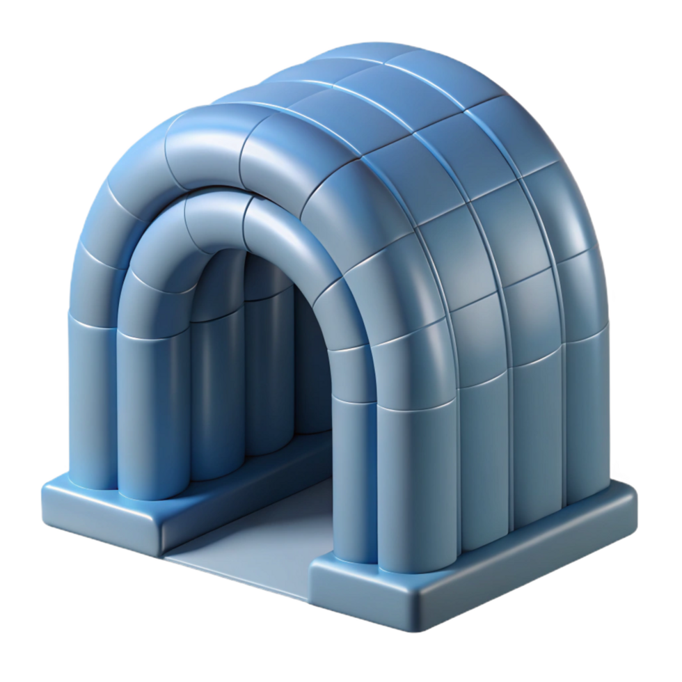 alluring mid-century 3D model of a ribbed vault NO BACKGROUND with Transparent Background. gallery standard png