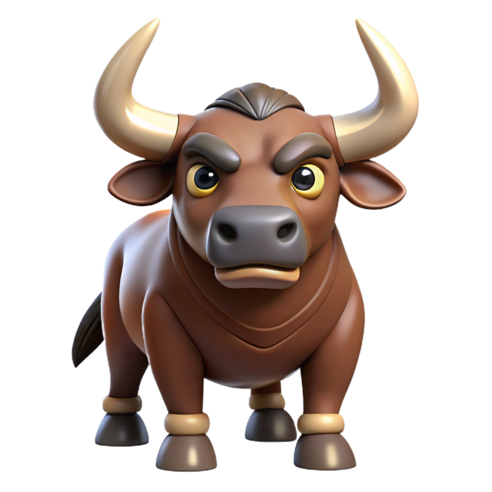 distinctive retro Minotaur, mythical creature, bull-headed, NO BACKGROUND with Transparent Background. handcrafted png