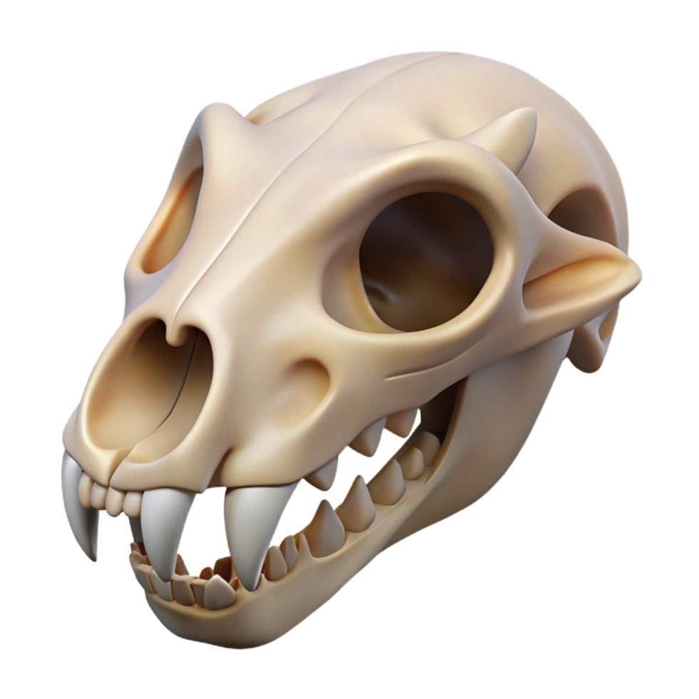 distinctive organic Animal skull NO BACKGROUND with Transparent Background. crisp png