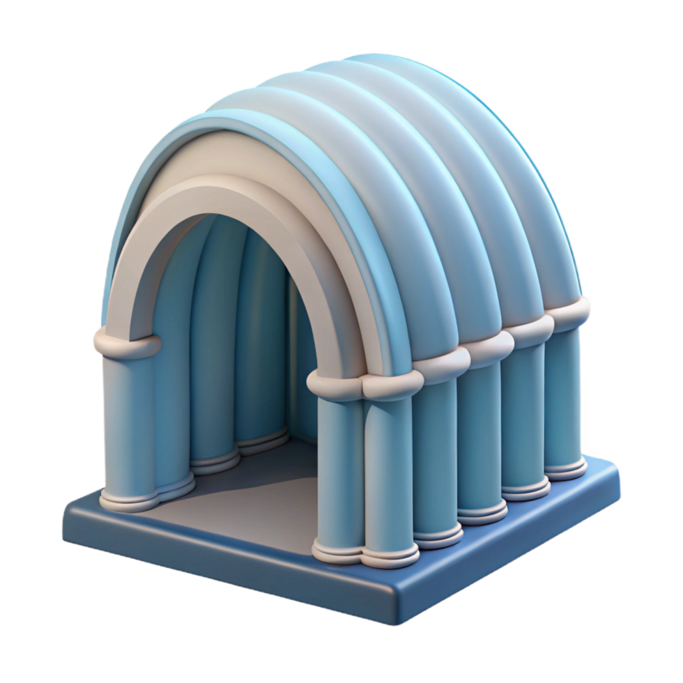 captivating romantic organic 3D model of a ribbed vault NO BACKGROUND with Transparent Background. ultra HD png